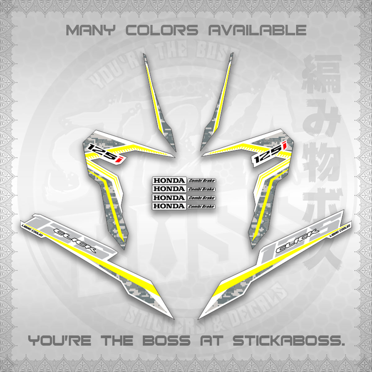 CLICK 125 V3 VIETNAM CONCEPT ( FOR WHITE BARCODE STYLE ) STICKER DECALS By STICKABOSS