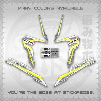 CLICK 125 V3 VIETNAM CONCEPT ( FOR WHITE BARCODE STYLE ) STICKER DECALS By STICKABOSS