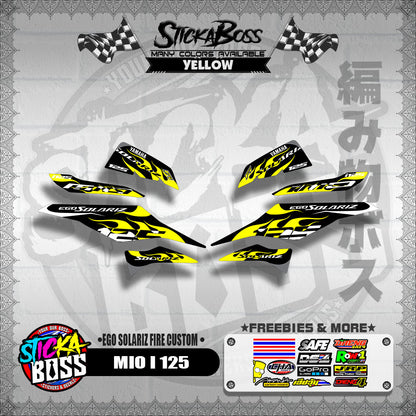 MIO I 125 DECALS ( EGO SOLARIZ FIRE CUSTOM )【WITH FREEBIES】