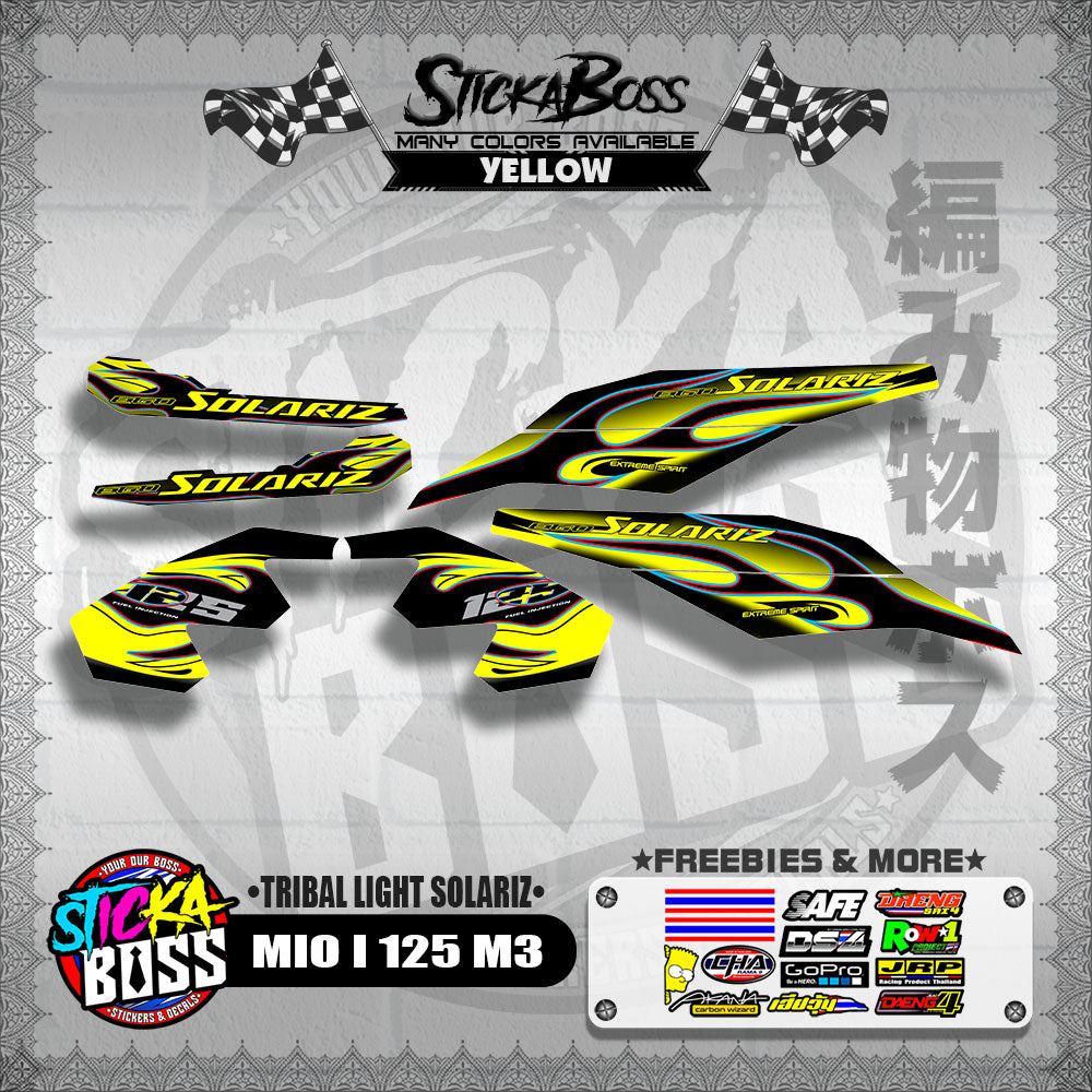 MIO I 125 M3 DECALS ( TRIBAL LIGHT SOLARIZ )【WITH FREEBIES】