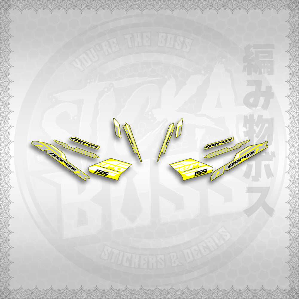 STICKER DECALS for AEROX 155 V1 THAI (AV1BLSI20) By STICKABOSS (SOFIE LAMINATED WATERPROOF)