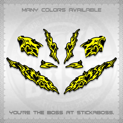 CLICK 125 V2 DECALS (2026 STRIPING HEART DESIGN) STICKER KITS BY STICKABOSS