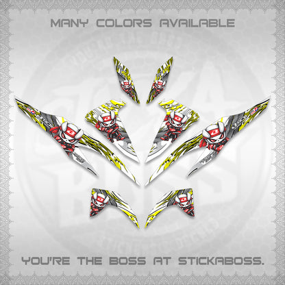 CLICK 125 V2 FOR WHITE DECALS (2026 NEW RCB 2.0 DESIGN) STICKER KITS BY STICKABOSS