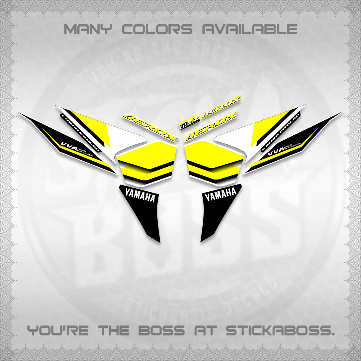 AEROX V3 DECALS (70TH ANNIVERSARY DESIGN) STICKER DECALS By STICKABOSS (Copy) (Copy) (Copy) (Copy) (Copy) (Copy)