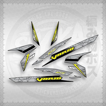 STICKER DECALS for CLICK 125 V3 ( CV3VASTTEDE ) By STICKABOSS (SOFIE LAMINATED WATERPROOF)
