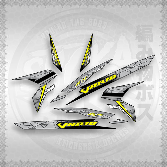 STICKER DECALS for CLICK 125 V3 ( CV3VASTTEDE ) By STICKABOSS (SOFIE LAMINATED WATERPROOF)