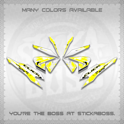 CLICK V2 MALAY FOR WHITE DECALS (HITAM STRIPING 03 MOTIF)STICKER DECALS By STICKABOSS