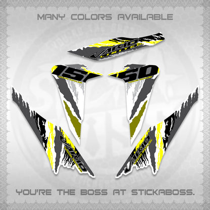 CLICK 150 V2 VARIO FOR WHITE DECALS (2022 SPECIAL SPLASH DESIGN) STICKER KITS BY STICKABOSS