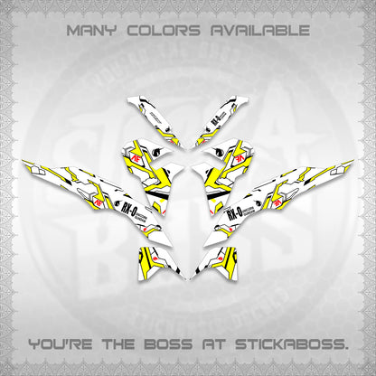 CLICK V3 VARIO FOR WHITE DECALS (UNICORN GUNDAM DESIGN) STICKER DECALS By STICKABOSS