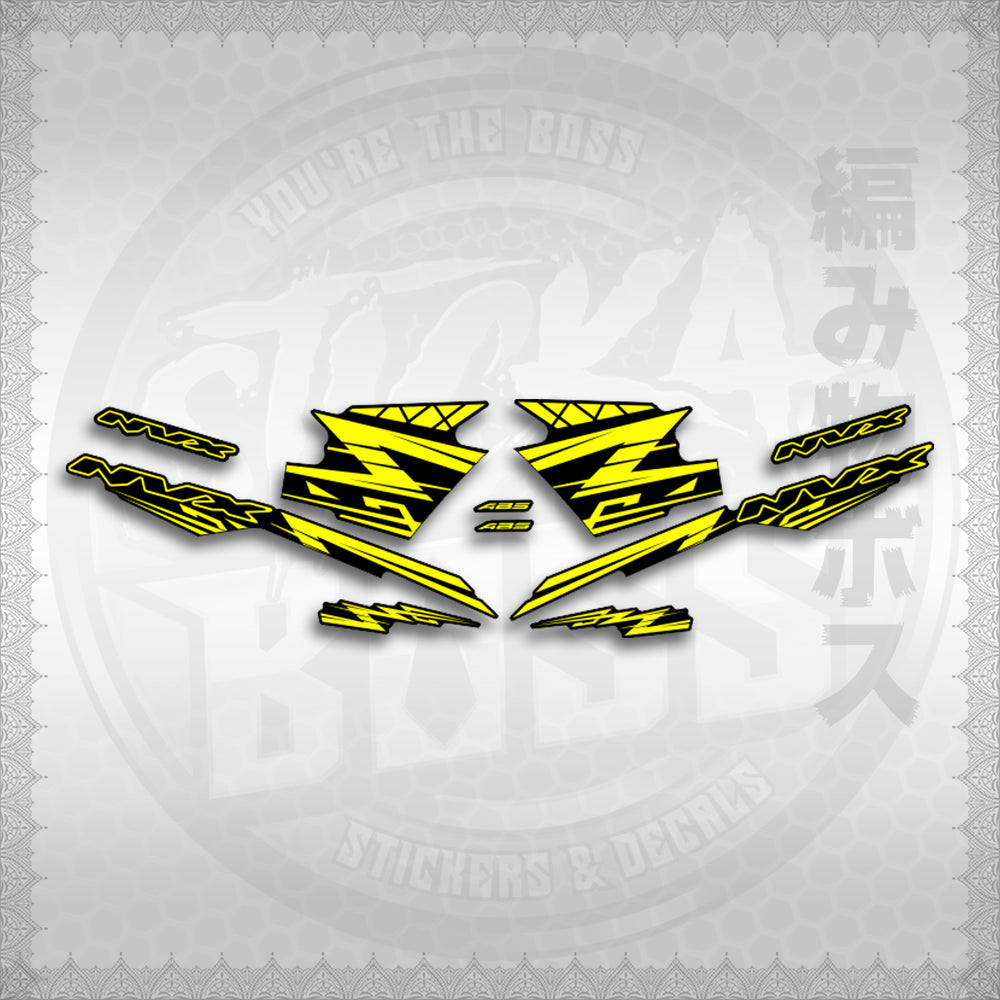 STICKER DECALS for AEROX V3 ALPHA TURBO INDO (AV314ARV9SE) By STICKABOSS (SOFIE LAMINATED WATERPROOF)