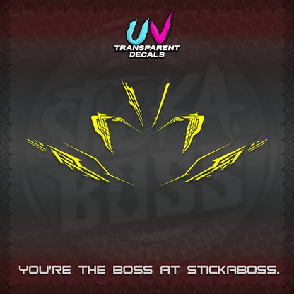 CLICK 125 V4 UV TRANSPARENT DECALS (2026 VEERIZA STYLISH DESIGN) STICKER DECALS By STICKABOSS
