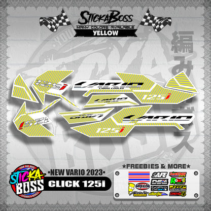 CLICK 125i STOCK DECALS ( NEW VARIO 2023 )【WITH FREEBIES】