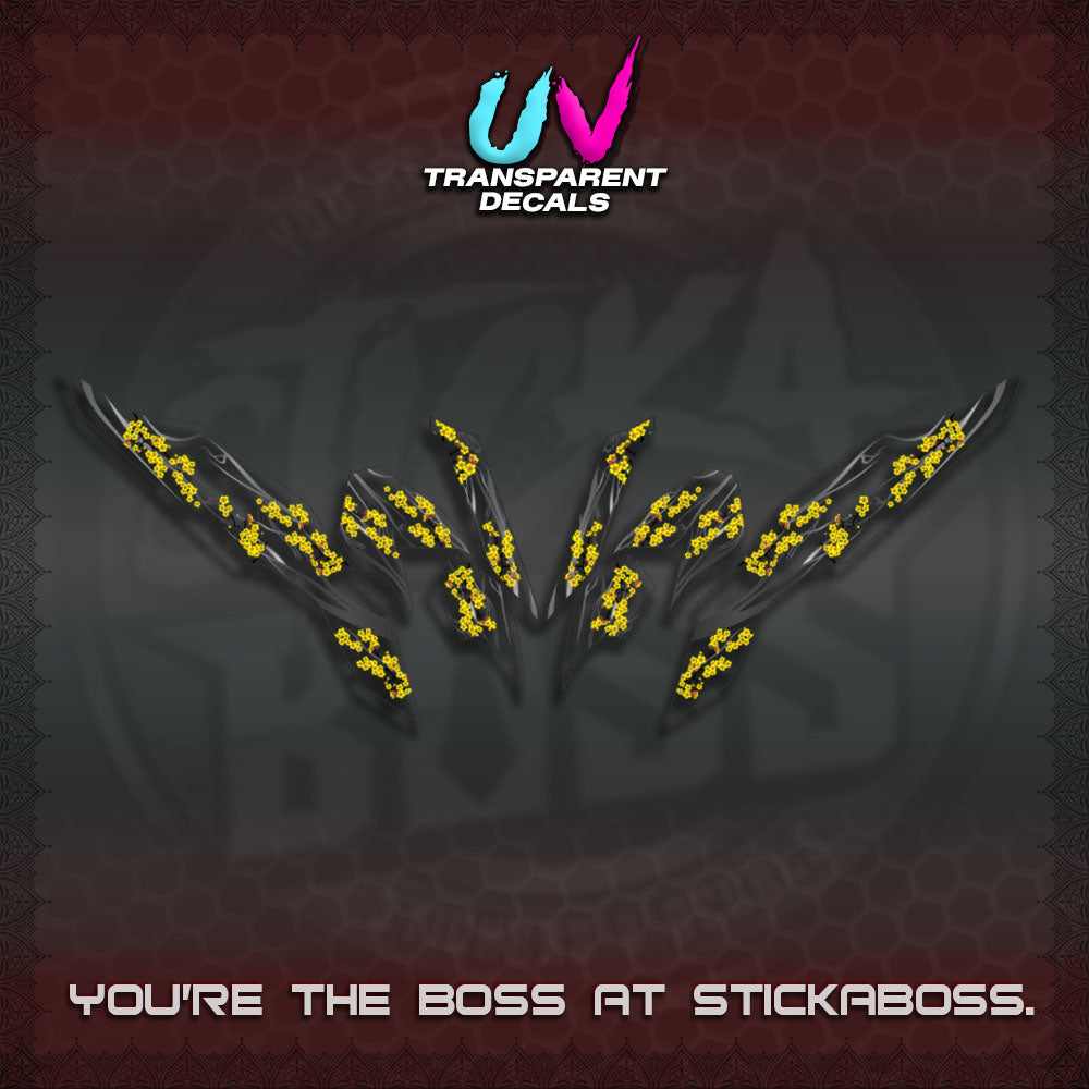 CLICK 125 V3 UV TRANSAPARENT DECALS (2026 SAKURA WIND DESIGN)STICKER DECALS By STICKABOSS