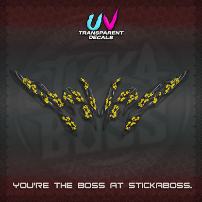 CLICK 125 V3 UV TRANSAPARENT DECALS (2026 SAKURA WIND DESIGN)STICKER DECALS By STICKABOSS
