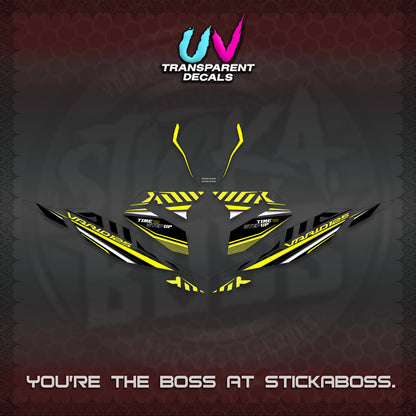 CLICK 125 V4 VARIO UV TRANSPARENT DECALS (2026 VR0007 DESIGN) STICKER KITS By STICKABOSS