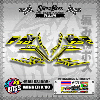 WINNER X V3 DECALS ( MAU RS150R )【WITH FREEBIES】