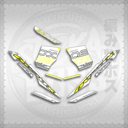 STICKER DECALS for AEROX V3 ALPHA TURBO INDO FOR WHITE (AV3NVBLDE) By STICKABOSS (SOFIE LAMINATED WATERPROOF)