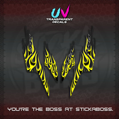【PREMIUM UV PRINT】TRANSPARENT MIO SPORTY/ SMILEY  DECALS (MOTIF API NEW TERBARU VIRAL)By STICKABOSS