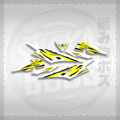 MIO SOUL I STRIPING CARBURETOR FOR WHITE STICKER DECALS By STICKABOSS (SOFIE LAMINATED WATERPROOF)