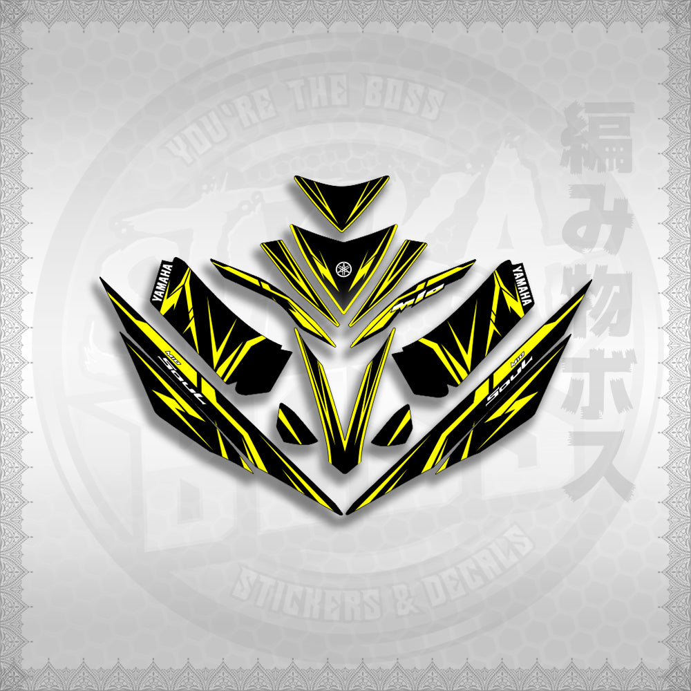 STICKER DECALS for MIO 4 (MIRGADE) By STICKABOSS (SOFIE LAMINATED WATERPROOF)