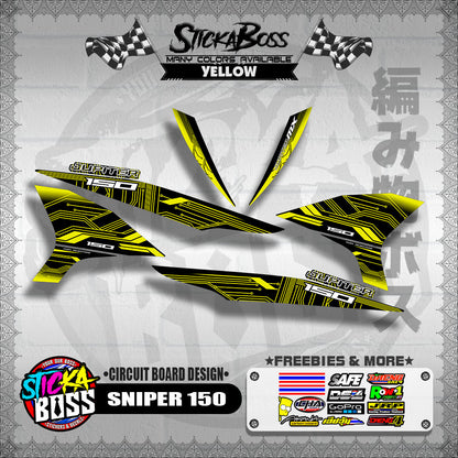 SNIPER 150 DECALS ( CIRCUIT BOARD DESIGN )【WITH FREEBIES】