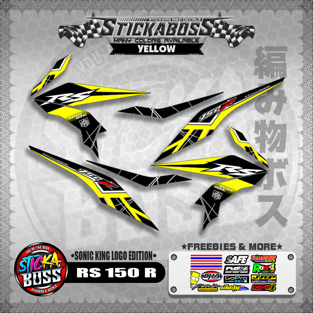 RS 150 R STICKER DECALS ( SONIC KING LOGO EDITION )【WITH FREEBIES】