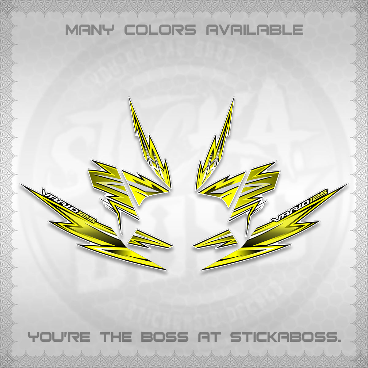 CLICK 125 V4 INDO VARIO FOR WHITE DECALS (2026 VANDOREN STYLE) STICKER DECALS By STICKABOSS