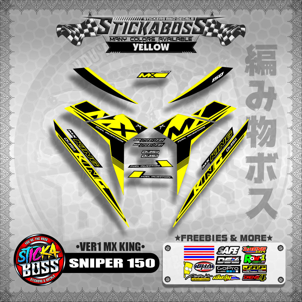 SNIPER 150 DECALS ( VER1 MX KING )【WITH FREEBIES】MALAYSIAN CONCEPT/Y15ZR/EXCITER 150