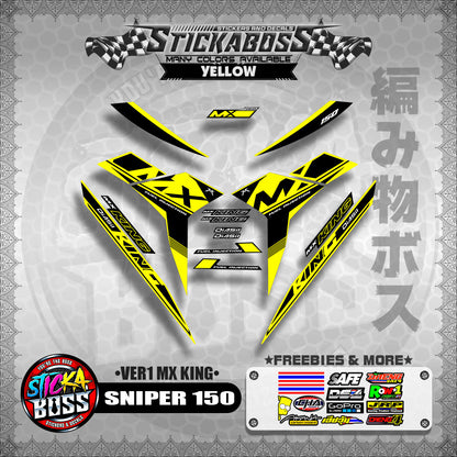 SNIPER 150 DECALS ( VER1 MX KING )【WITH FREEBIES】MALAYSIAN CONCEPT/Y15ZR/EXCITER 150