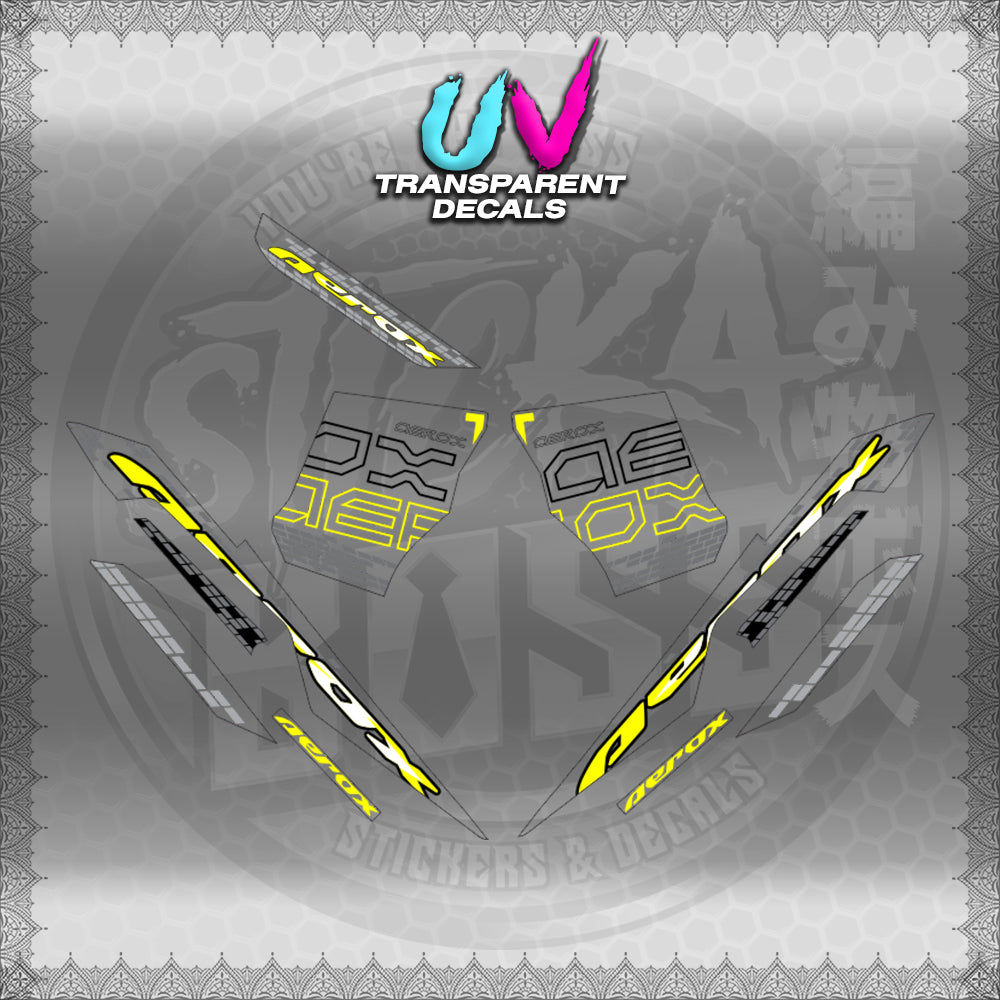 【PREMIUM UV PRINT】TRANSPARENT AEROX V3 ALPHA TURBO INDO (AV3NVBLDE)【WITH FREEBIES】