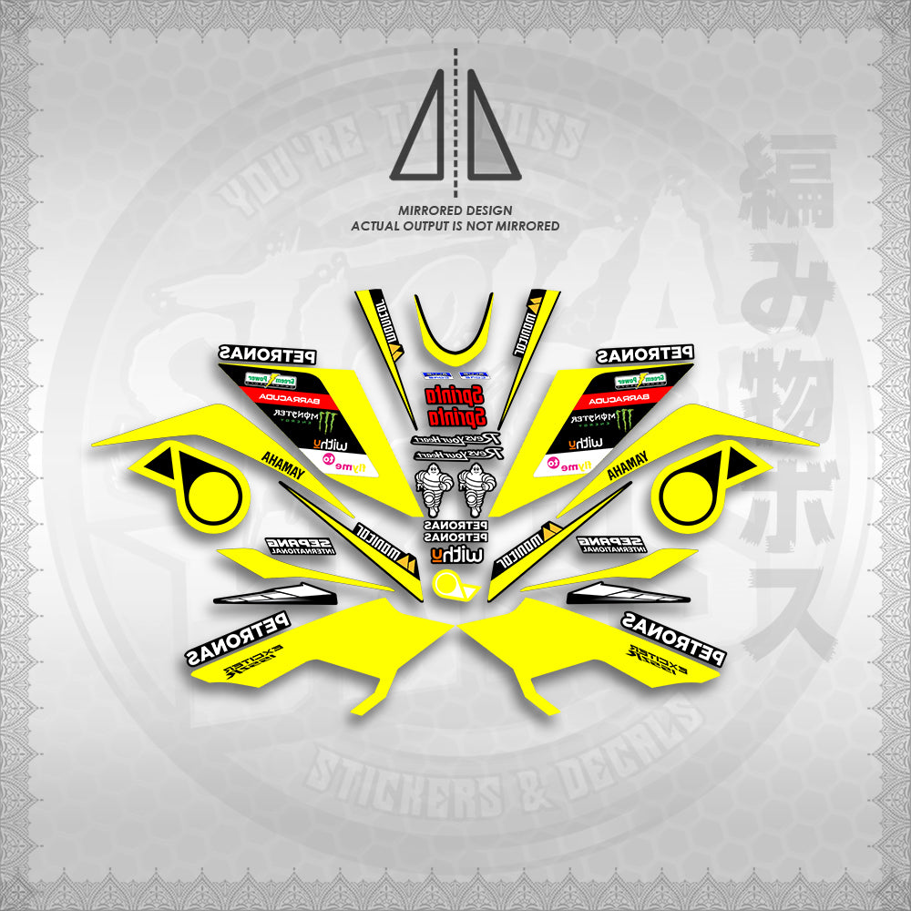 STICKER DECALS for SNIPER 155 MALAYSIAN (S155PEMOSRED) By STICKABOSS (SOFIE LAMINATED WATERPROOF)