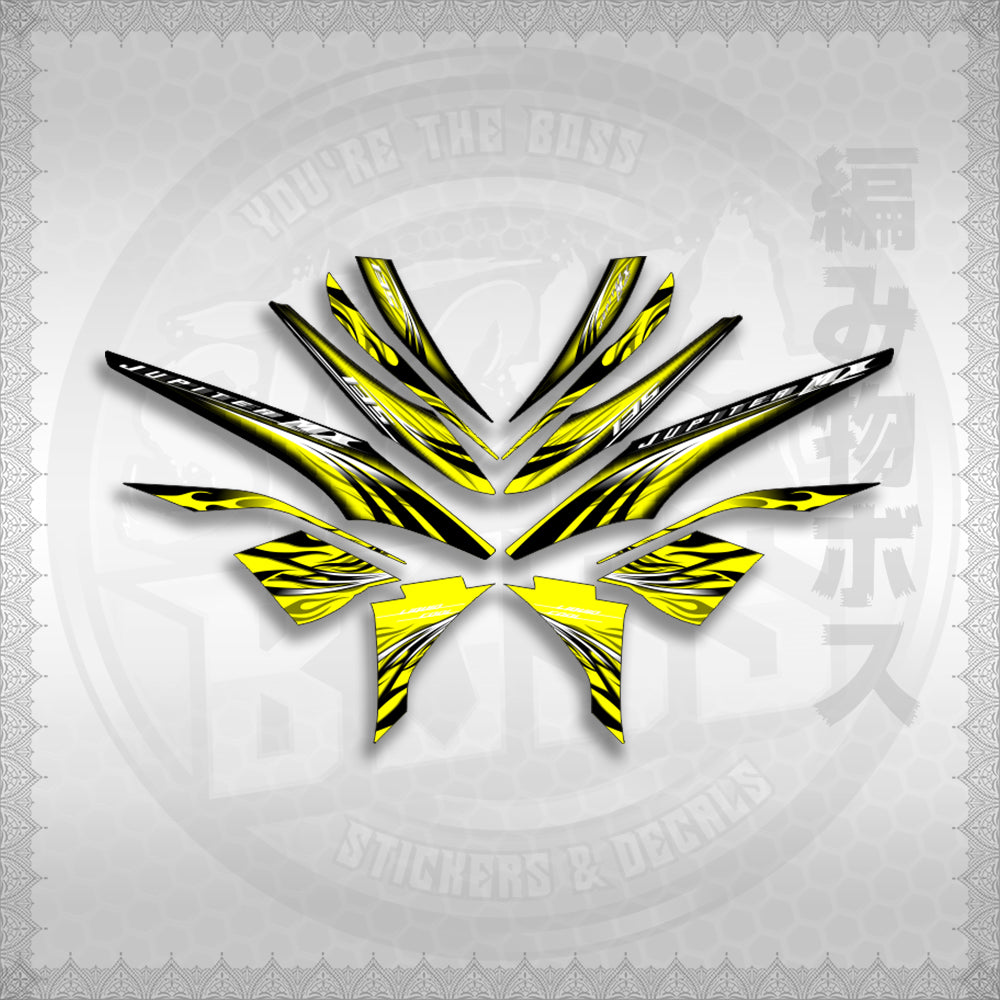 STICKER DECALS for SNIPER 135 MX JUPITER (S13509FICUBO)By STICKABOSS (SOFIE LAMINATED WATERPROOF)