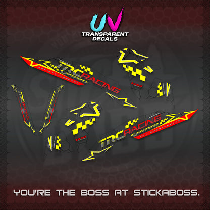 CLICK V3 UV TRANSPARENT DECALS (2026 TRC RACING DESIGN)STICKER DECALS By STICKABOSS