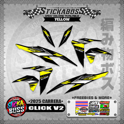 CLICK V2 STICKER DECALS ( 2025 CARRERA )【WITH FREEBIES】