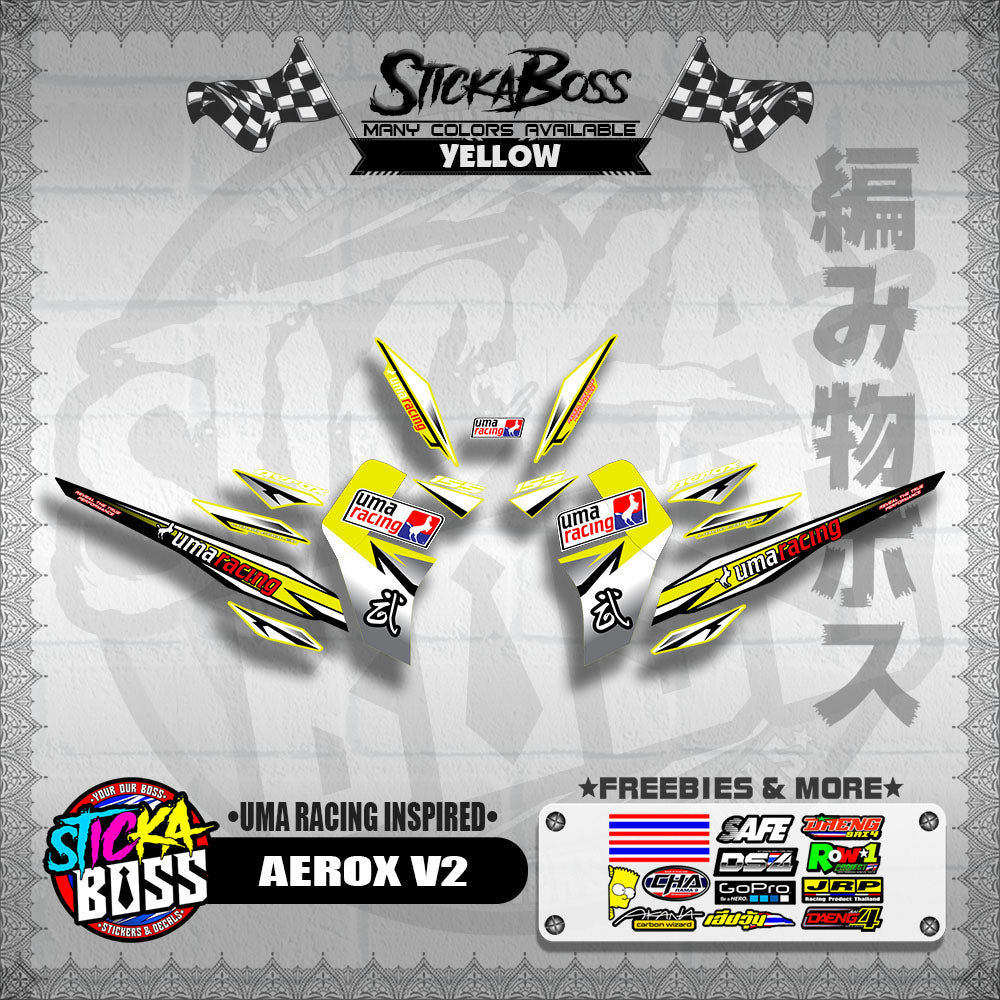 AEROX V2 DECALS ( UMA RACING INSPIRED )【WITH FREEBIES】
