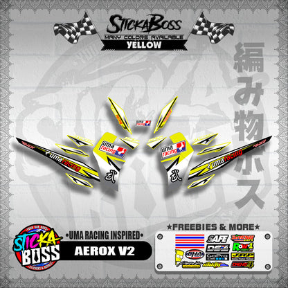 AEROX V2 DECALS ( UMA RACING INSPIRED )【WITH FREEBIES】
