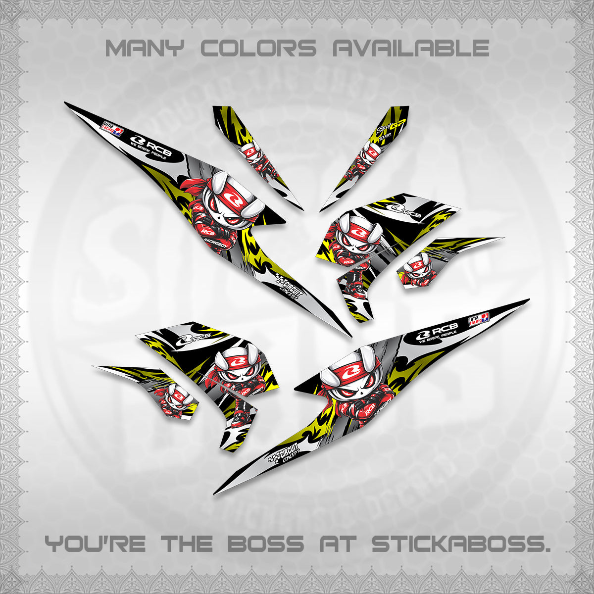 BEAT FI V3 DECALS (2026 NEW RCB 2.0 DESIGN) STICKER KITS BY STICKABOSS