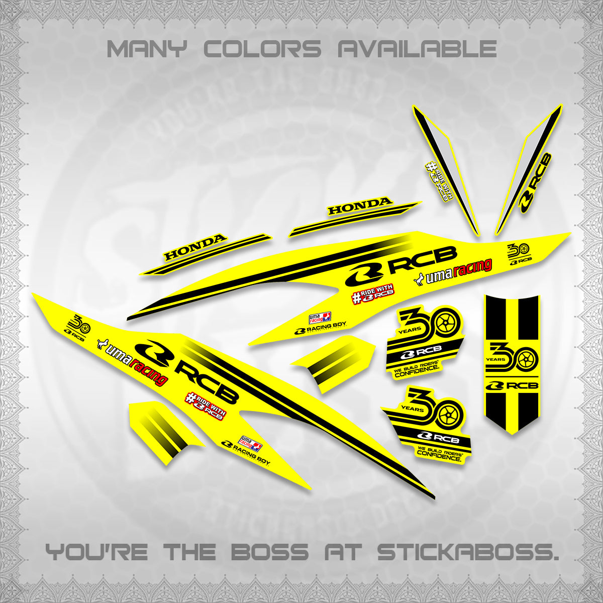 CLICK 125 V2 DECALS (2026 30TH ANNIVERSARY RACING DESIGN) STICKER DECALS BY STICKABOSS