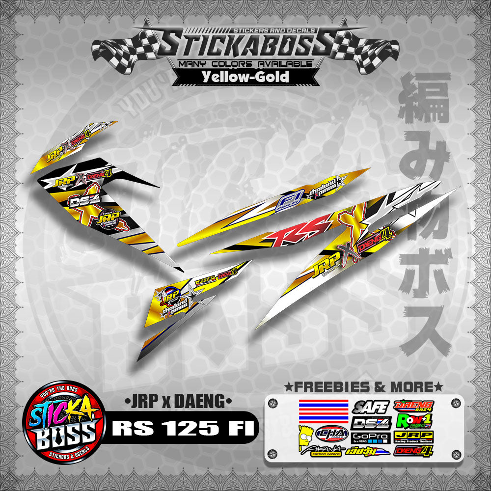 RS 125 FI Decals (JRP x DAENG) [ASSORTED COLORS]【PREMIUM GLOSSY LAMINATED】