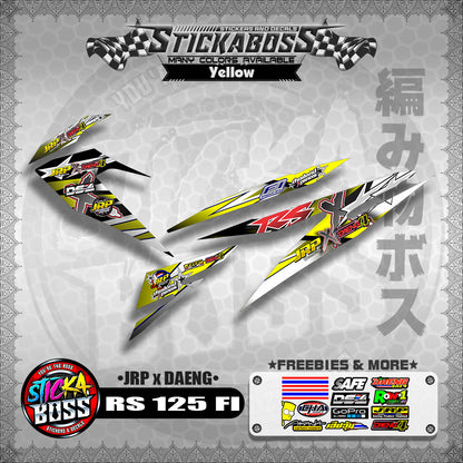 RS 125 FI Decals (JRP x DAENG) [ASSORTED COLORS]【PREMIUM GLOSSY LAMINATED】