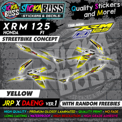XRM 125 FI Decals - (JRP x DAENG VER.1) [STREET BIKE CONCEPT]【PREMIUM GLOSSY LAMINATED】