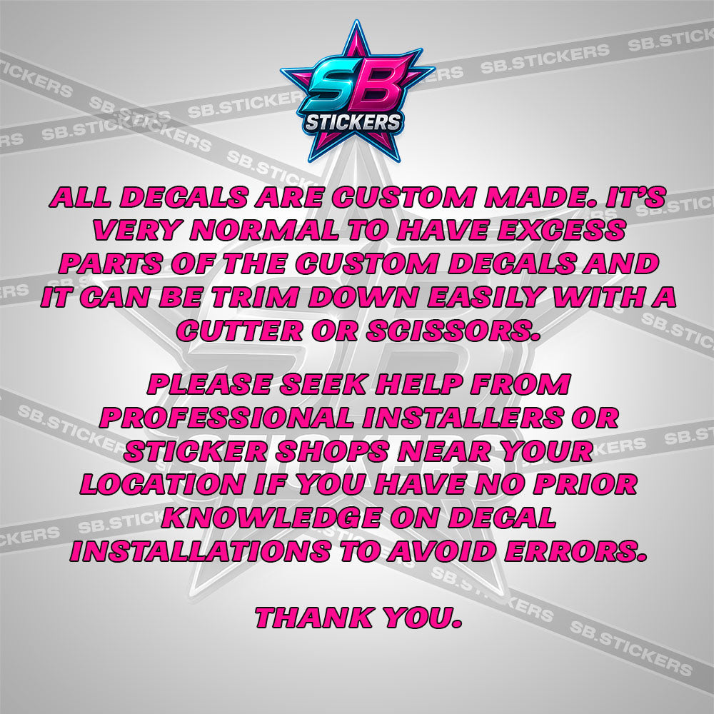 CLICK V3 DECALS (2026 2F&2F DESIGN)STICKER DECALS BY STICKABOSS