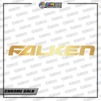 FALKEN STICKER | 40 x 4.5 INCHES | CAR FRONT AND REAR WINSHIELD | VINYL WATERPROOF CUT-OUT STICKER DECALS【Stickaboss】