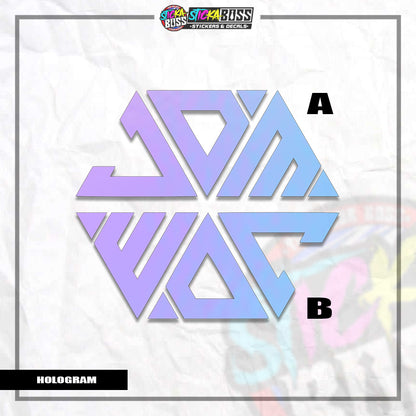 JDM TRIANGLE LETTER | VINYL CUT-OUT STICKER   ( ANIME VINYL STICKER DECALS )【Stickaboss】