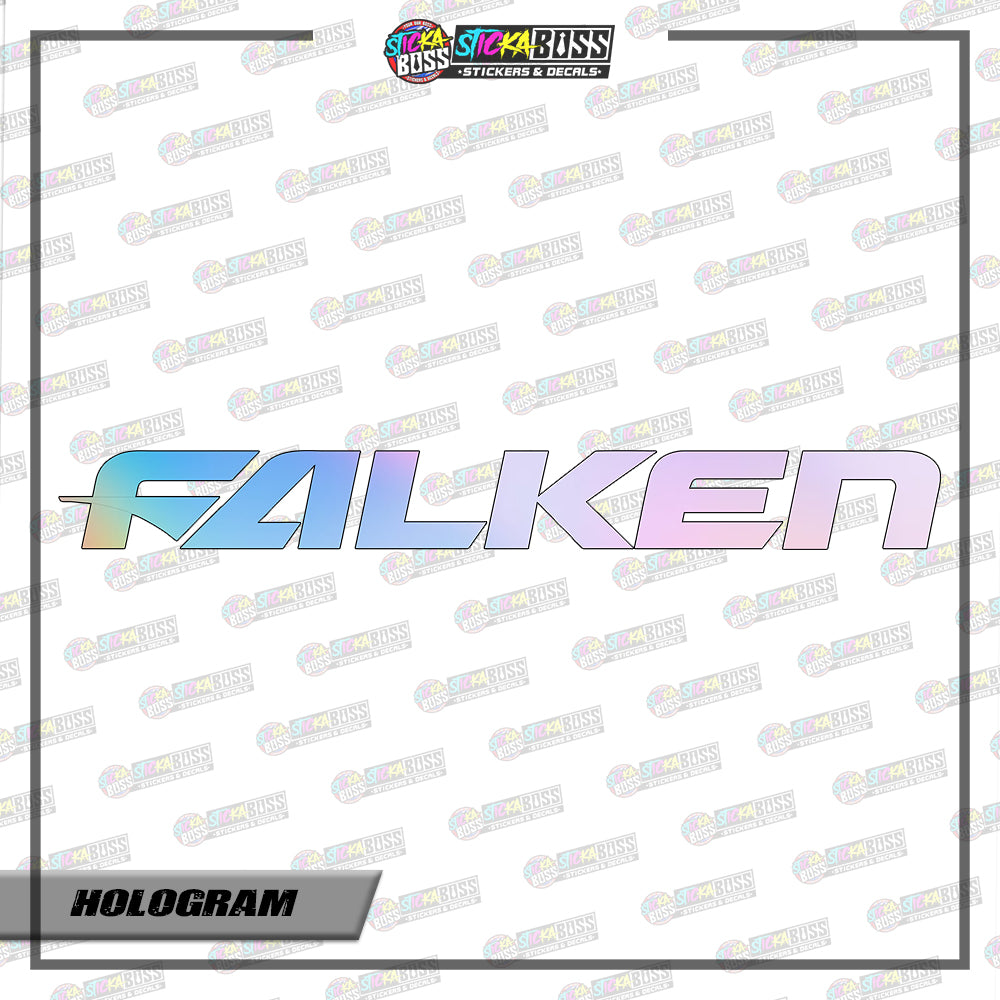 FALKEN STICKER | 40 x 4.5 INCHES | CAR FRONT AND REAR WINSHIELD | VINYL WATERPROOF CUT-OUT STICKER DECALS【Stickaboss】