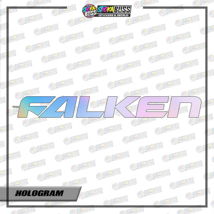FALKEN STICKER | 40 x 4.5 INCHES | CAR FRONT AND REAR WINSHIELD | VINYL WATERPROOF CUT-OUT STICKER DECALS【Stickaboss】