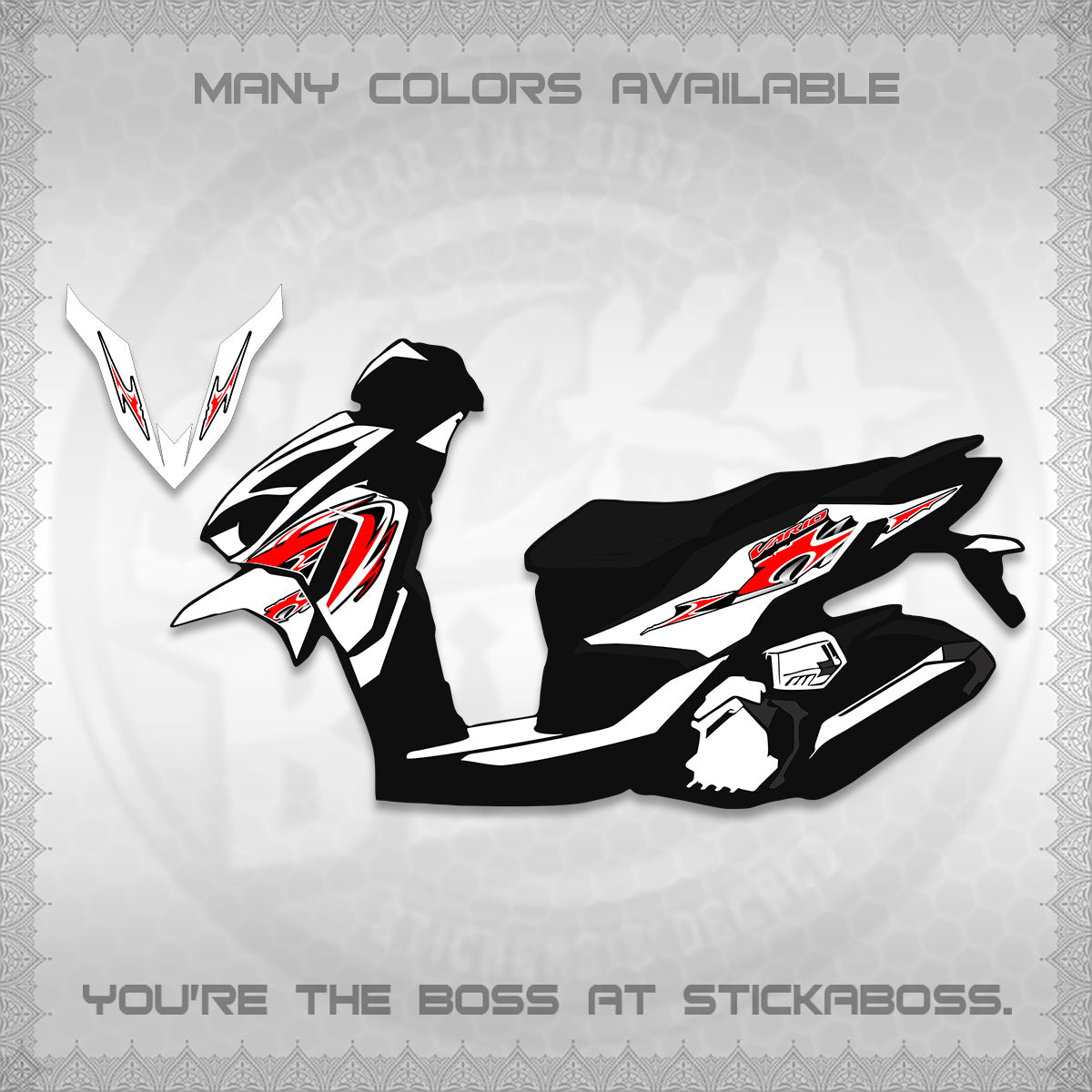 CLICK 125 V4 VARIO STRIPING DECALS (2026 NEW LED DESIGN) STICKER DECALS By STICKABOSS