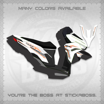 CLICK 125 V3 FOR WHITE DECALS (2023 SIMPLE STRIPE DESIGN) STICKER DECALS By STICKABOSS