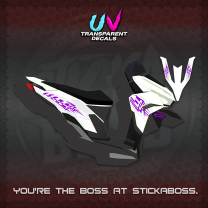 CLICK 125 V3 VARIO INDO-MALAY UV TRANSPARENT DECALS (2026 TRIBAL LINES DESIGN) STICKER DECALS By STICKABOSS