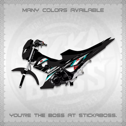 RAIDER 150 REBORN CARB DECALS (S-1 RACING) STICKER DECALS BY STICKABOSS